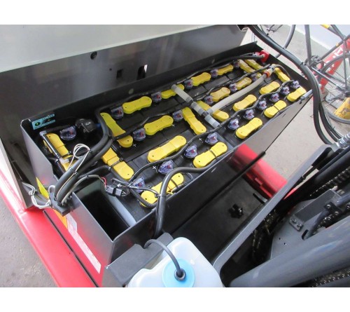 Xe nâng điện đứng lái 2 tấn 5 mét Nichiyu FBRMW20-85B-500M, bình điện GS Yuasa VGF370, đã qua sử dụng, sản xuất tại Nhật Bản 2020